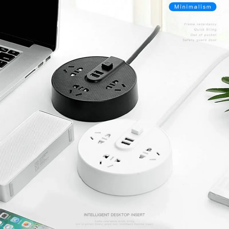 Умный портативный Настольный съемный 2 USB зарядное устройство 3 Розетка с
