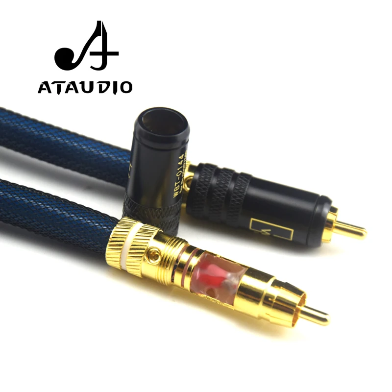 ATAUDIO 1 пара Rca кабелей G5 посеребренный кабель RCA Папа папа| |