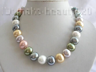 

stunning big 15mm baroque multicolor south sea shell pearl necklace s692>Wholesale Lovely Women's Wedding Jewelry