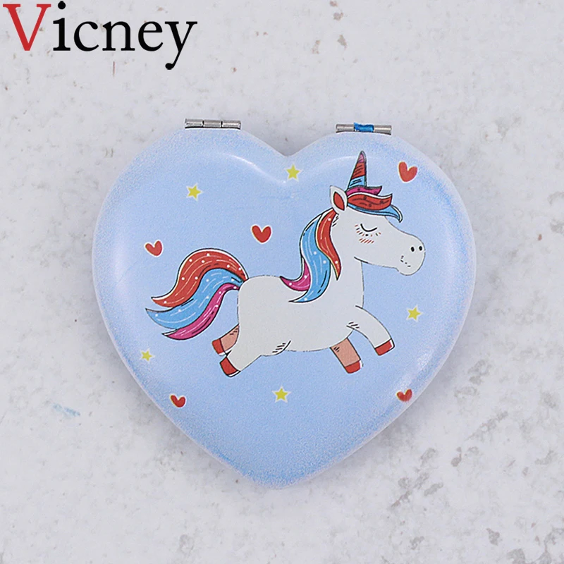 Vicney 2019 новое модное мини карманное косметическое зеркало с единорогом