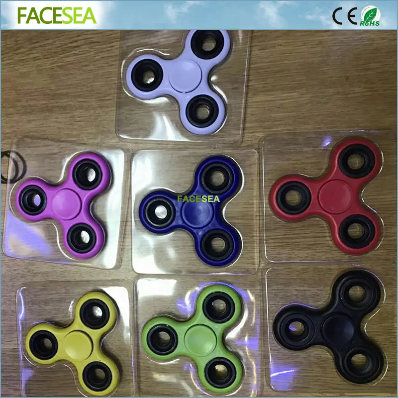 

30/50/100pcs Free DHL Fidget Spinner Tri-Spinner Plastic Hand Spinner EDC Finger Spinner Long Time Anti Stress Toys