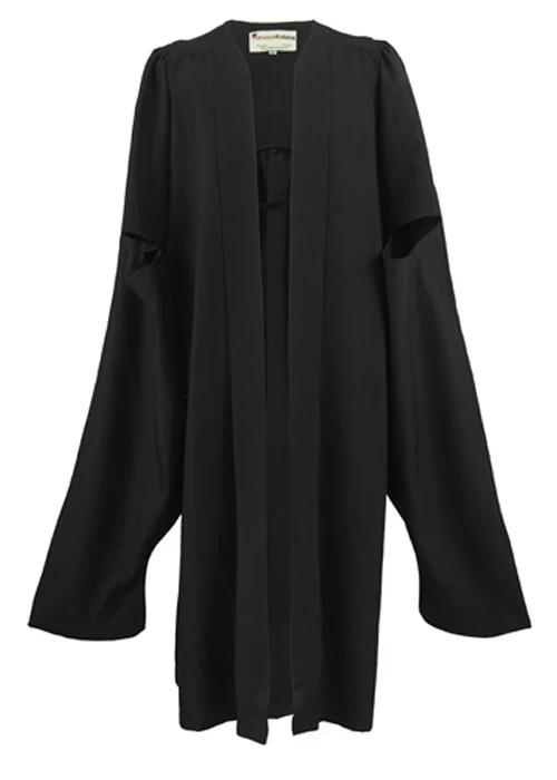 UK Style Classic Master Graduation Gown for College Graduation Gowns