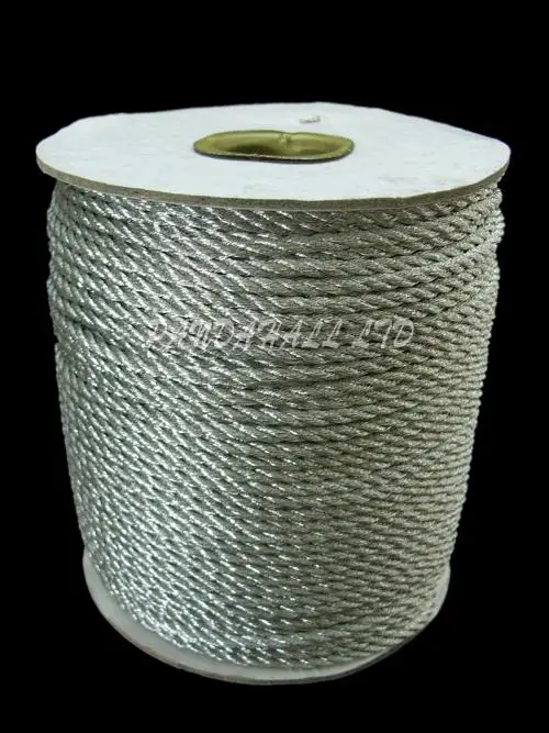 

Purl Cord, Silver Color, About 2.5mm in diameter, 100 yards/roll