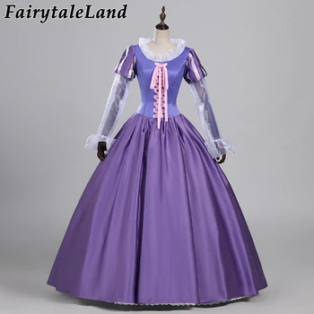 

Tangled Rapunzel Dress Halloween Costumes For Adult Women Rapunzel Princess Cosplay Costume Purple Party Fancy Dress