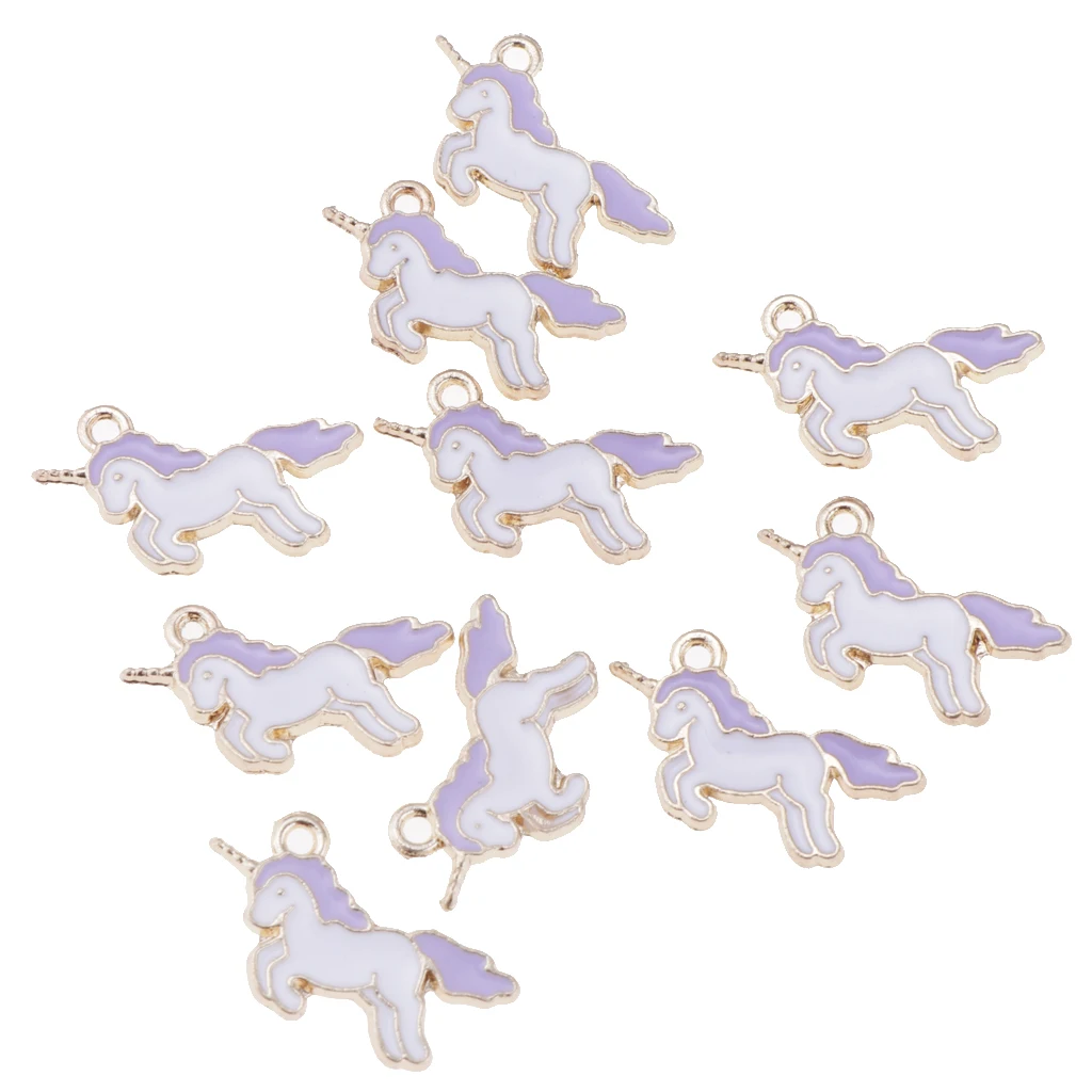 MagiDeal 40Pcs Unicorn Charms Pendant Findings Beads Jewelry Making Crafts