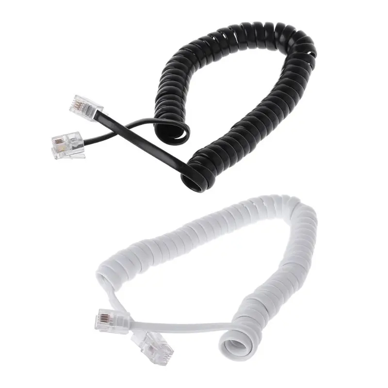 

Landline Telephone Coiled Cable Spring Copper Wire Long Type Handset Line Mar28
