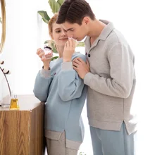 Зимняя женская утепленная стеганая пижама из хлопка с мультяшным принтом, теплая женская пижама с круглым воротником и рукавом