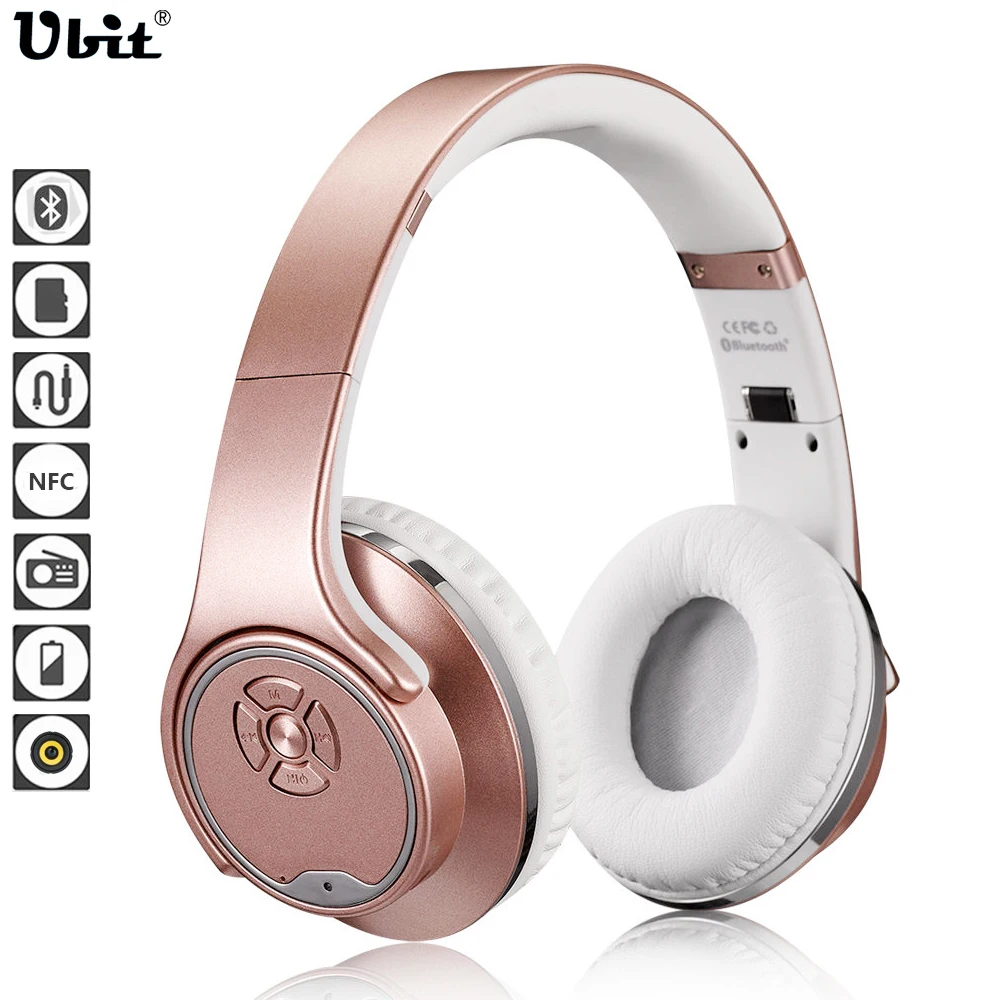 Ubit MH1 NFC 2in1 Twist-out Speaker Bluetooth Headphone With FM Radio /AUX/TF Card MP3 Sports Magic Headband Wireless Headset