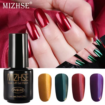 

MIZHSE Titanium Color Gel 7ML Nail Gel Hybrid Nail Vernis Semi Permanant LED Upper Forms For Nails Esmalte Para Unha Acrylic Gel