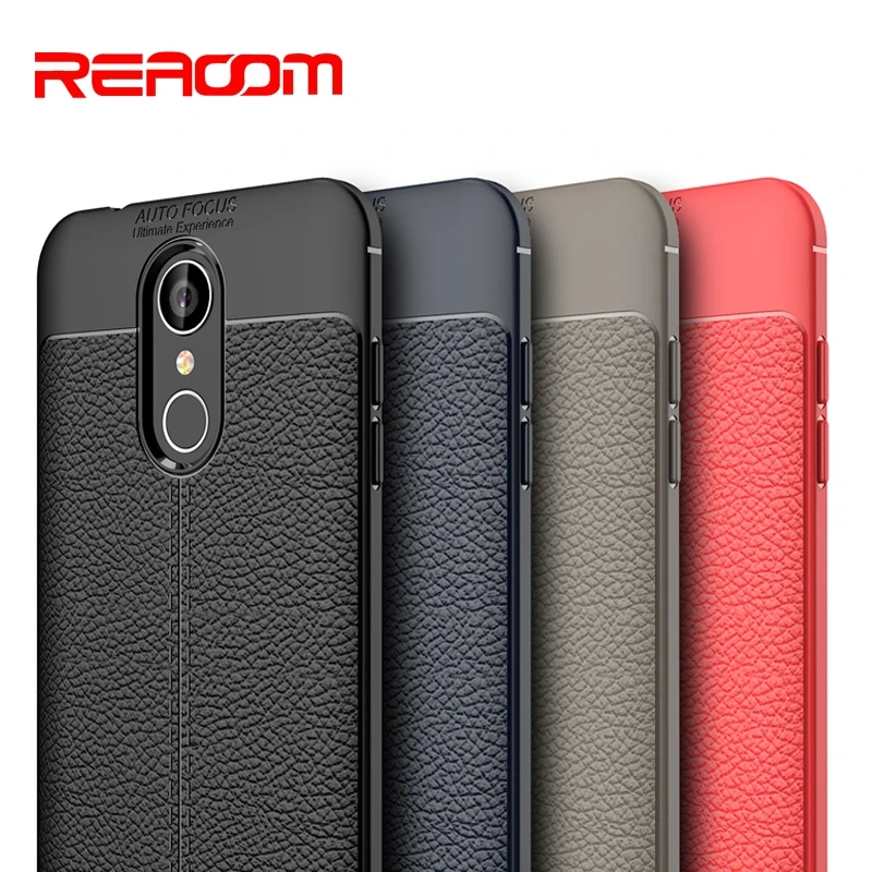 REAOOM Litchi pattern Case for LG K8 2018 Cover Full Protected Coque G7 G6 Soft TPU Fitted Q7 Q6 Business |