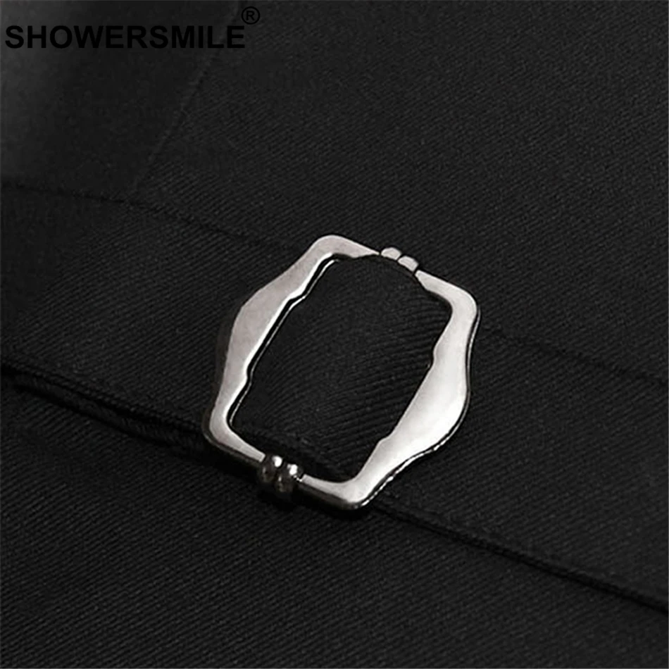 SHOWERSMILE Gray Women Vest Office Wear Slim Fit Waistcoat Female Spring Formal Sleeveless Jackets With One Button