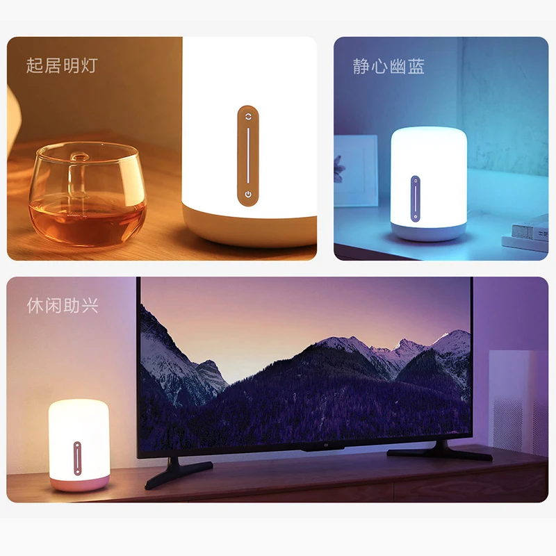  Xiaomi Mijia Bedside Lamp 2 Smart Table LED Night Bluetooth WiFi Touch Panel Control mihome APP Led