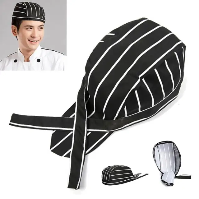 new fashion adjustable stripe solid chef hats catering baker cook