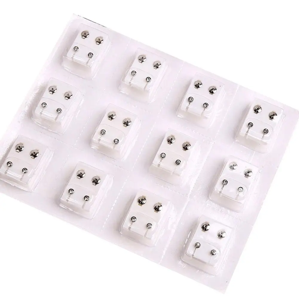 

Hot 12Pairs Metal Ear Studs Earrings for Piercing Machine Ear Piercing Tool Kit Jewelry Gift