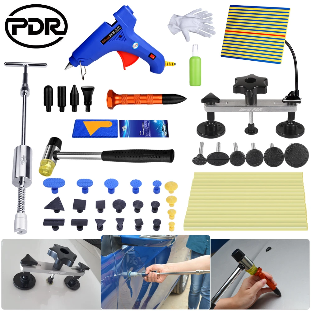 

PDR Car Auto repair tools Dent Puller Lifter Light Slide Hammer Car Dent Kit Glue Sticker Removal Hail
