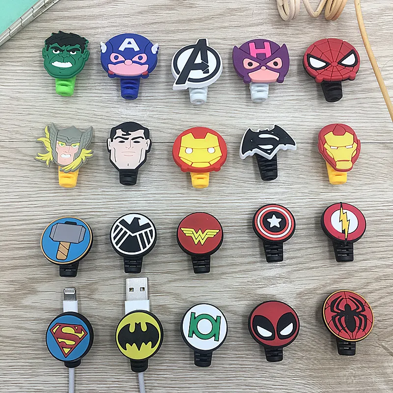 

50pack Cartoon USB Cable Protector For iPhoneX 6 6s 7 8 Cable Organizer Data Line Ties For Android Cable Management New Style