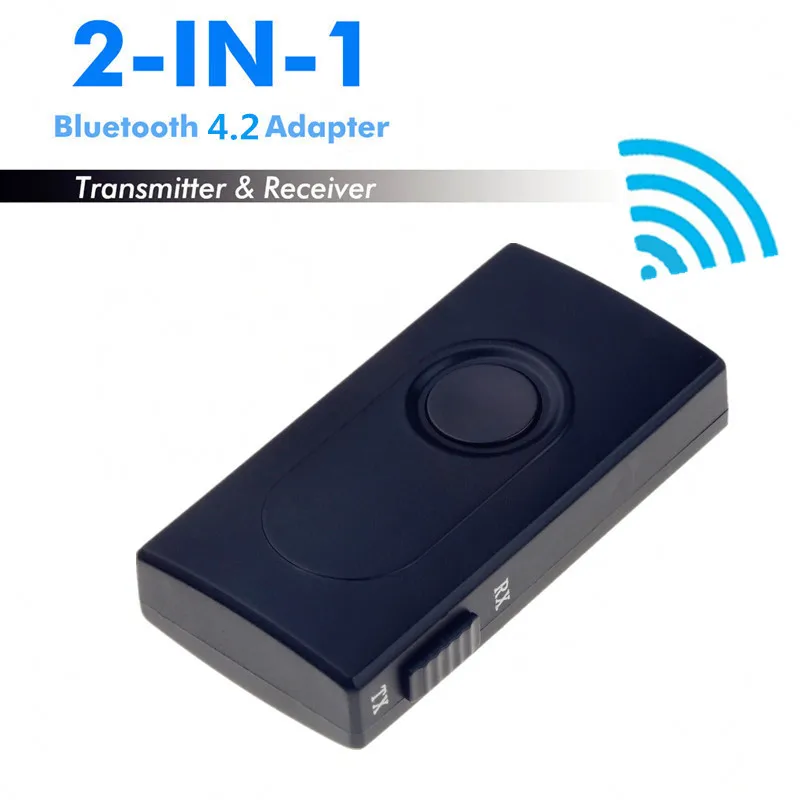 

2 in 1 3.5mm AUX Bluetooth Car kit V4.2 Transmitter Receiver Wireless A2DP Adapter Stereo Audio Dongle For TV Car MP3 Speakers