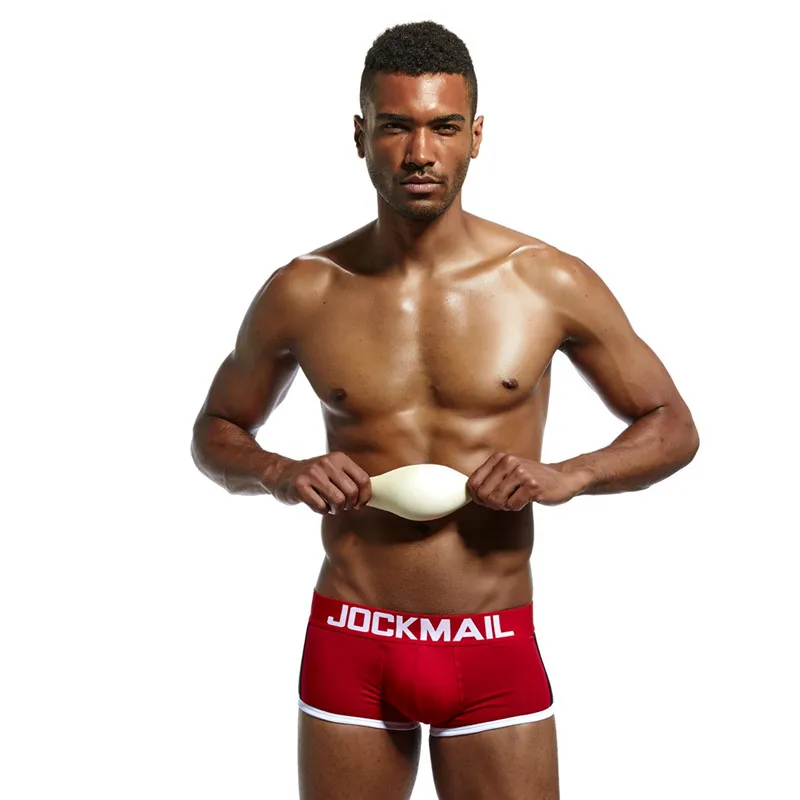 JOCKMAIL, фирменное Мужское нижнее белье, боксеры, усиление выпуклости, пуш-ап, нижнее белье, мужские шорты, трусы для увеличения размера, мужские трусы