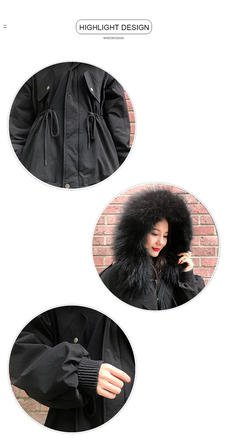 Женская модная утепленная парка с капюшоном, хлопковая теплая зимняя Офисная Женская верхняя одежда на молнии, черная белая обычная куртка