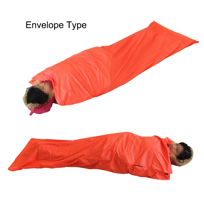 Двойной спальный мешок, легкий водонепроницаемый спальный мешок для туризма, отражающий тепло, одеяло для выживания, спальный мешок