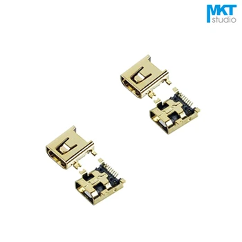 

100Pcs Gold-Plated 8 Pins 8P SMD Mini Female USB Connector Socket Jack Plug
