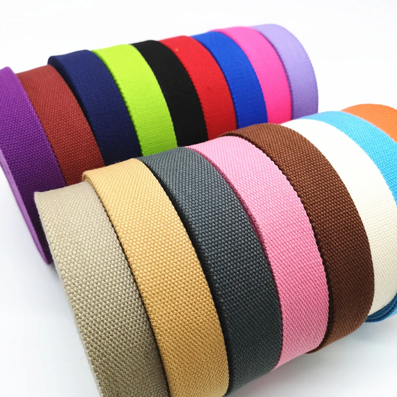 2 yards 20mm Canvas Ribbon Belt Bag Webbing Nylon Webbing Pet Webbing Knapsack Strapping Sewing Bag Belt Accessories