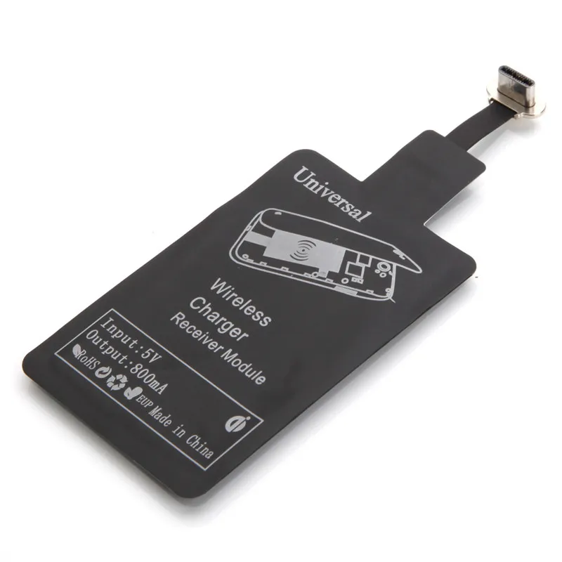 Универсальное TYPE-C QI Беспроводное зарядное устройство приемник для Xiaomi mi A1 mi 6 беспроводной зарядный приемник для Oneplus 5 huawei Honor 9 8 P9