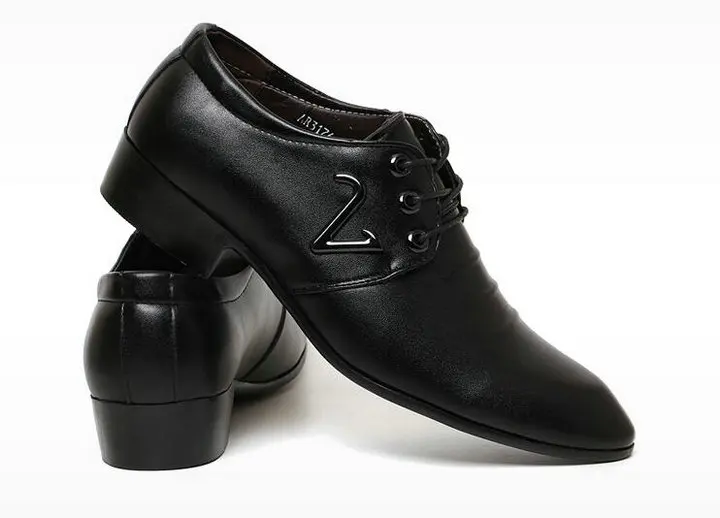 Корейский стиль Мужские модельные туфли мужские лакированные кожаные туфли на шнуровке черные свадебные работы Оксфорды мужские с острым носком пену на плоской подошве AB-48