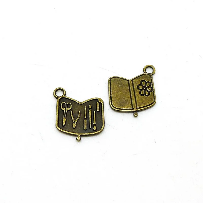 NCRHGL Bronze Nail Clipper Tool kit Pendants DIY Findings Jewelry For Making Bracelet Necklace Accessories 18x16mm 50pcs/lot | Украшения и