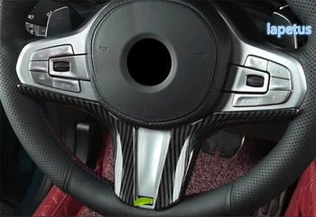 

Lapetus Steering Wheel Decoration Frame Cover Trim 2 Pcs For BMW 5 Series Sedan G30 530I 2017 2018 2019 2020 ABS Carbon Fiber