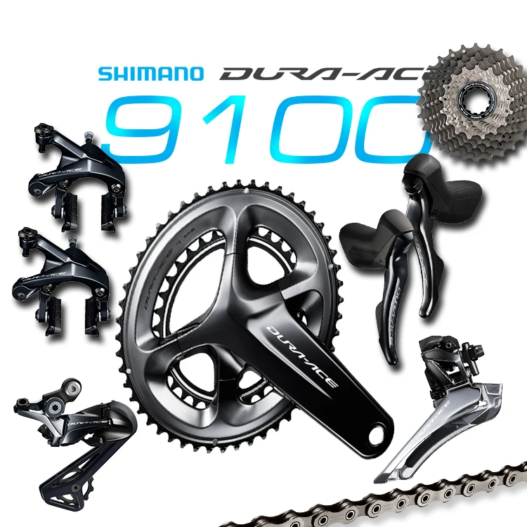 

Shimano DURA ACE 9100 R9100 2x11 Speed 53x39T 50x34T 170 172.5mm Groupset Kit for Road Bike Bicycle