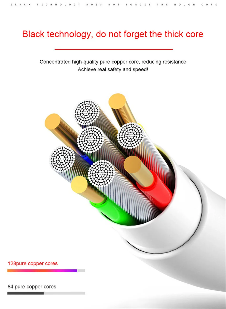NOHON 3 in 1 Micro USB Type C Lighting Fast Charging Cables For iPhone 8 7 Plus X Samsung Huawei Android IOS Phone Charge Cable (6)