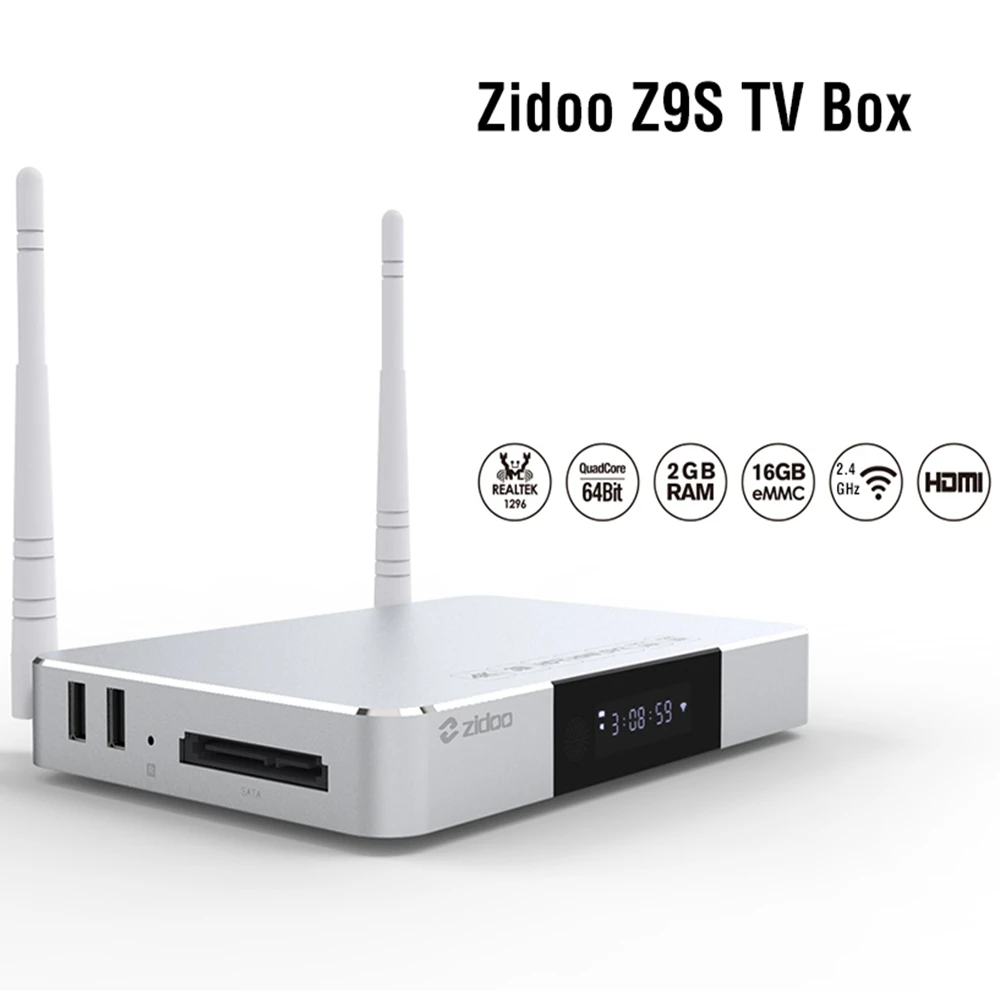 Zidoo Z9S ТВ приставка медиаплеер Realtek RTD1296DD Bluetooth 4,1 Android 7,1 открытая система WRTDual USB3.0 1000 Мбит/с Поддержка 4K HDMI2.0