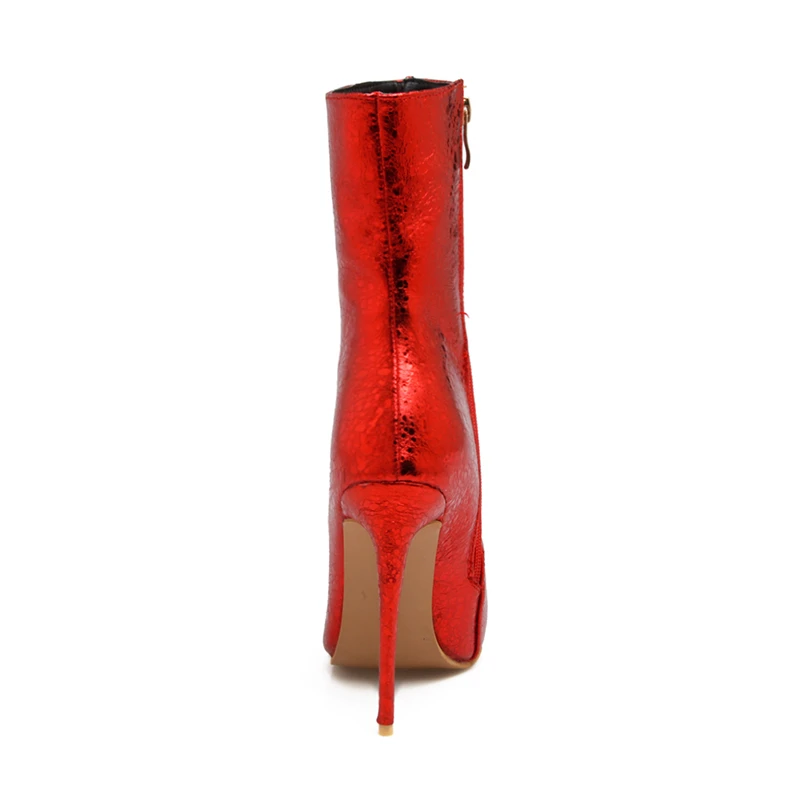 Rouge Femmes 48 Plus Nouvelle Haute Marque Noir Taille Karinluna 33 Talons Chaussures Bout Zip Pointu bleu Femme De Up rouge La Bottes Mariage Mince Noir argent Sexy D'hiver nqzBwYwC