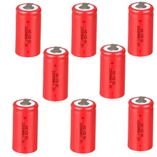 12 шт./партия, красный SC Ni-Cd аккумулятор, 2200 мА/ч, сменный аккумулятор, 1,2 в, 22420 с вкладкой, удлинитель, обработанный