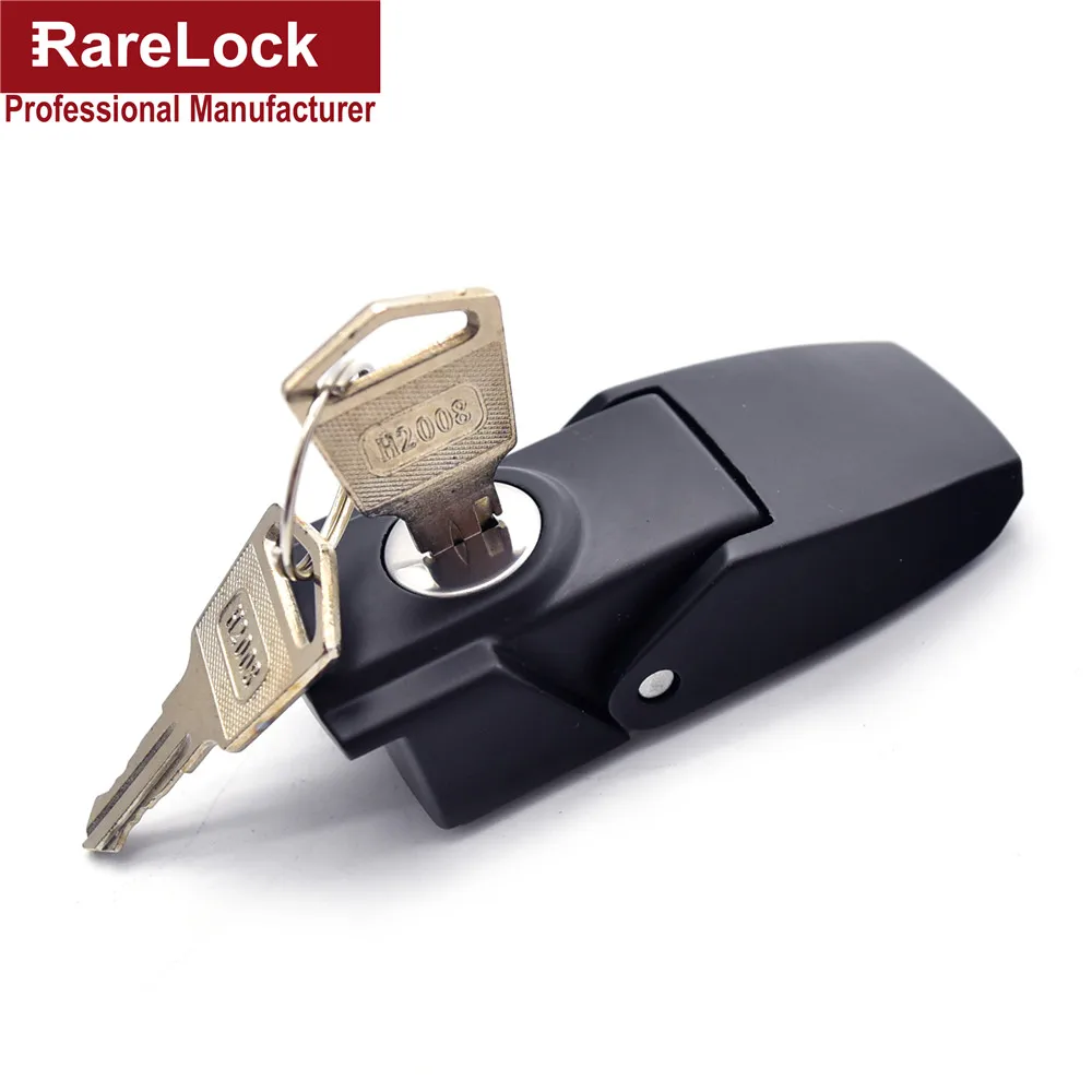 

Rarelock Spring Hasp Lock Black Zinc Alloy Simple Convenience Window Furniture Cabinet Locks f