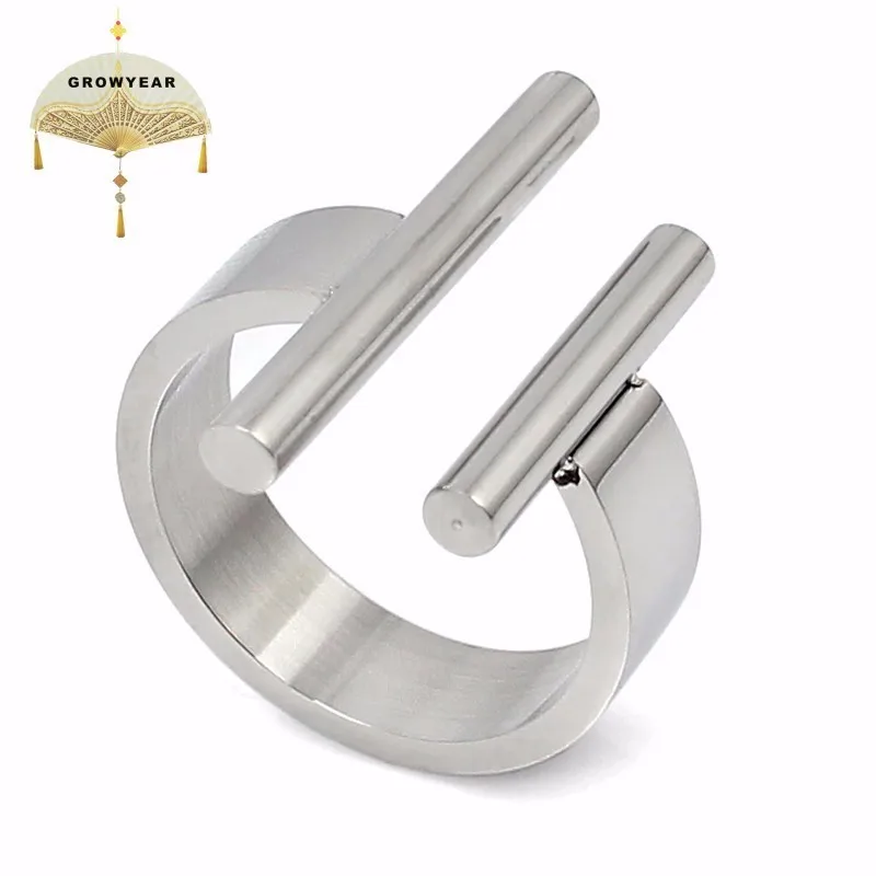 

Stainless Steel Silver Color Itself Colors Never Fade Cylindrical Opening Prom Party Women Ring 6MM Width The Size 6 7 8 9