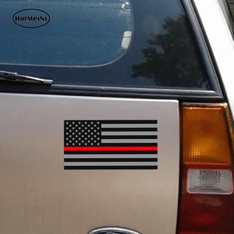 Fireman Red Line USA Flag Sticker Car Laptop Cup Rescue Fire 911 window decal