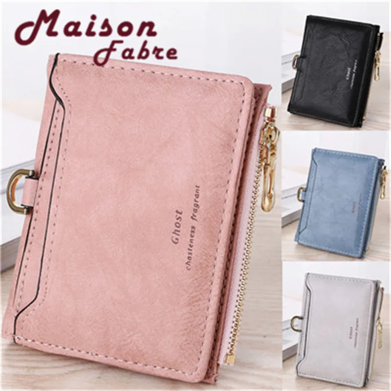 

Women's Short Purse PU Retro Letters Wallet Scrub Card Holder Wallet Women's Small Zipper Wallets & Coin Purses p# dropship CC#