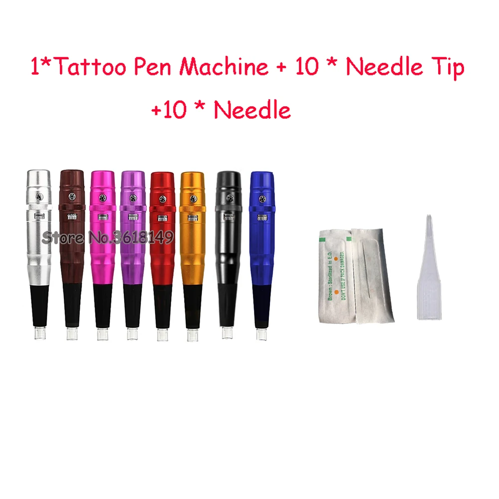

35000r/min Permanent Makeup Pen Machine for Embroidered Eyebrow Lip Eyeline Tattoo Gun Set with Tattoo Needle Needle Tip