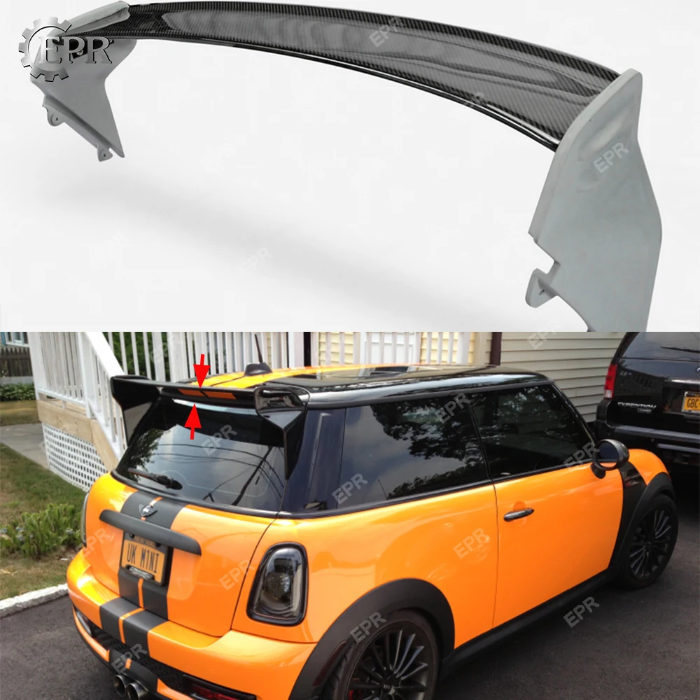 Для Mini Cooper R56 Ver.2.11/2 12 Тип углерода (с стекловолокном) JCW спойлер на крыше