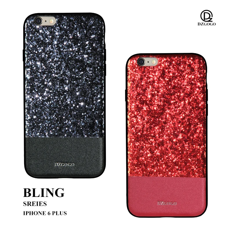 For iPhone 6 6s For iPhone 6 plus 6s plus Case PU back leather Case For iPhone 6 6s 6 plus 6s plus  capa Bling Style  DZgogo