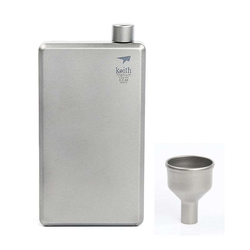 Nuevo Modo Keith Ti9300 de titanio jarra 100 ml de frasco al aire libre y de vasos de vino Whisky olla botella de botella