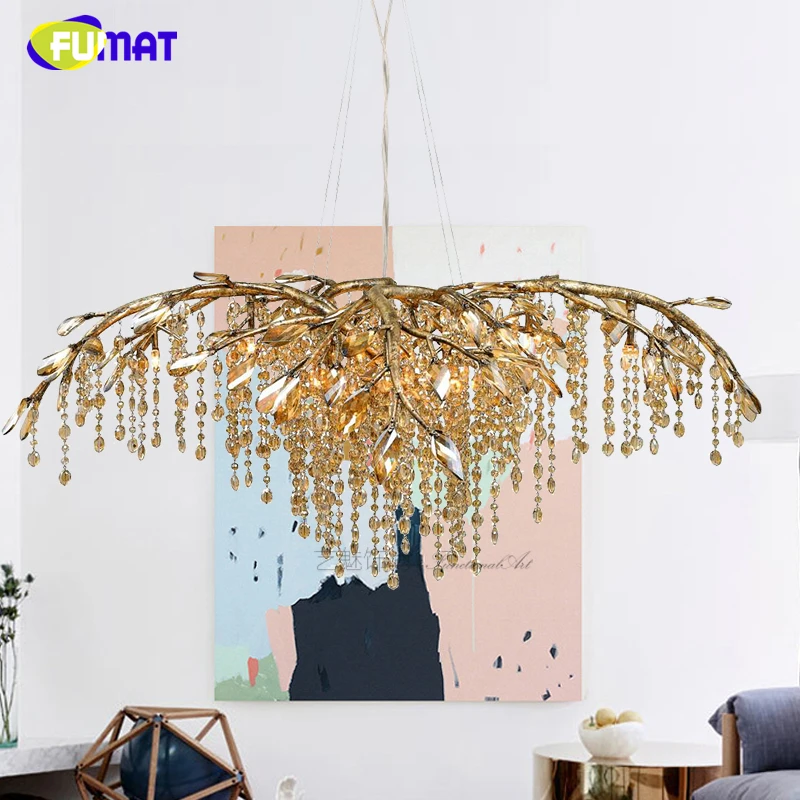 Люстра Светодиодная Хрустальная в виде ветки для спальни столовой|crystal chandelier led|k9