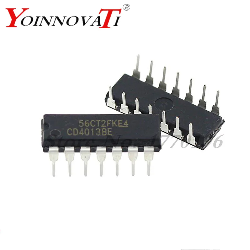 20 штук CD4013BP CD4013 CD4013BE DIP 14|Интегральные схемы| |