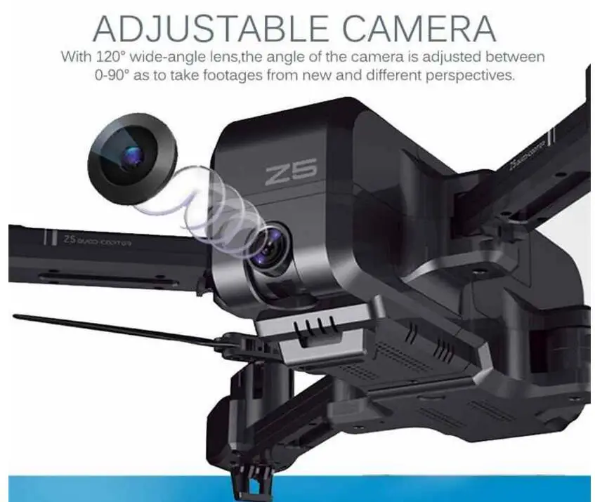 SJRC Z5 Дрон с камерой 1080P GPS 2 4G/5G Wifi FPV удержание высоты Квадрокоптер Follow Me RC vs E58 X12