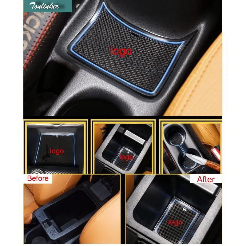 

Tonlinker Cover Case Stickers for Nissan KICKS 2017 Car Styling 14pcs Latex three color The Door Groove Mat sticker with logo