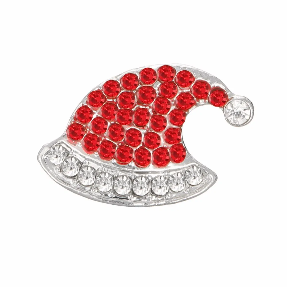 

Diamond painting 21*13mm Christmas rhinestone santa hat button for DIY crafts invitation girl hair 10PCS/lot(BTN-5393)