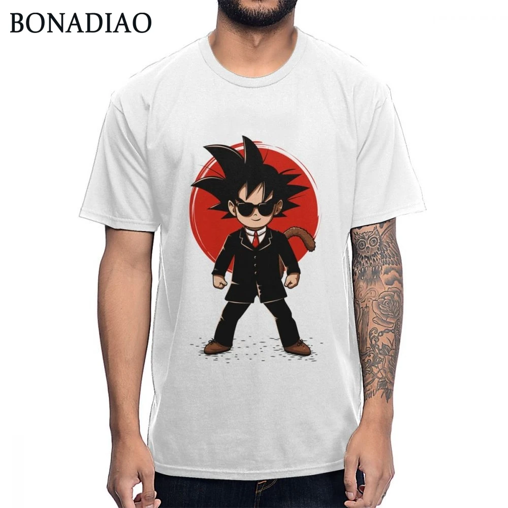 Удивительный сына футболка Goku Для мужчин качество рок-н-ролл футболка с круглым вырезом S-6XL плюс Размеры Dragon Ball футболка