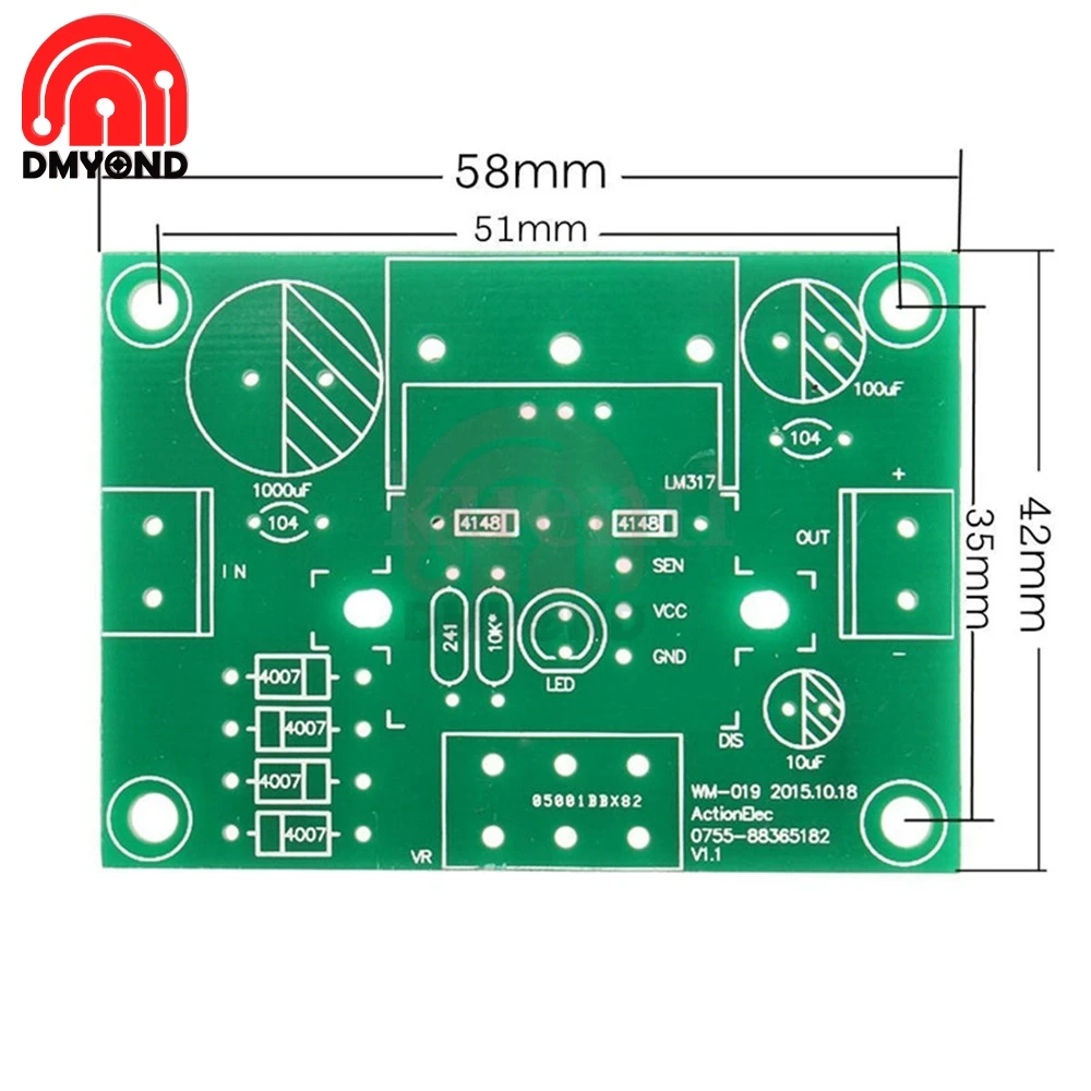LM317 регулируемый регулятор напряжения комплект электроплаты производство